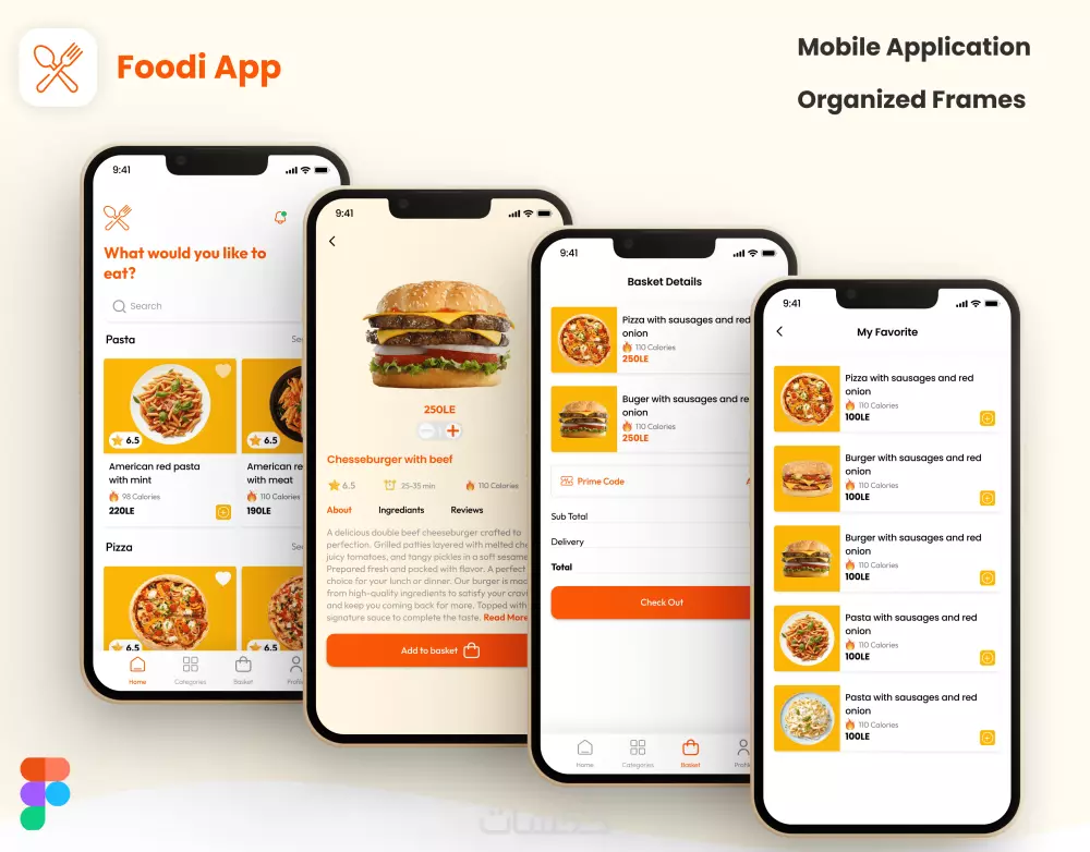 تصميم شاشات لتطبيق موبايل باحترافية باستخدام Figma