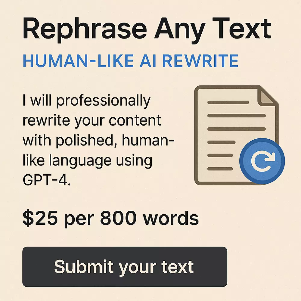 إعادة صياغة احترافية لأي نص (Human-Like AI Rewrite)