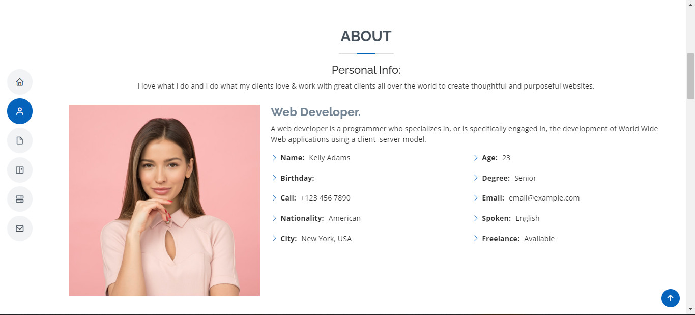 تصميم وبرمجة موقع شخصي