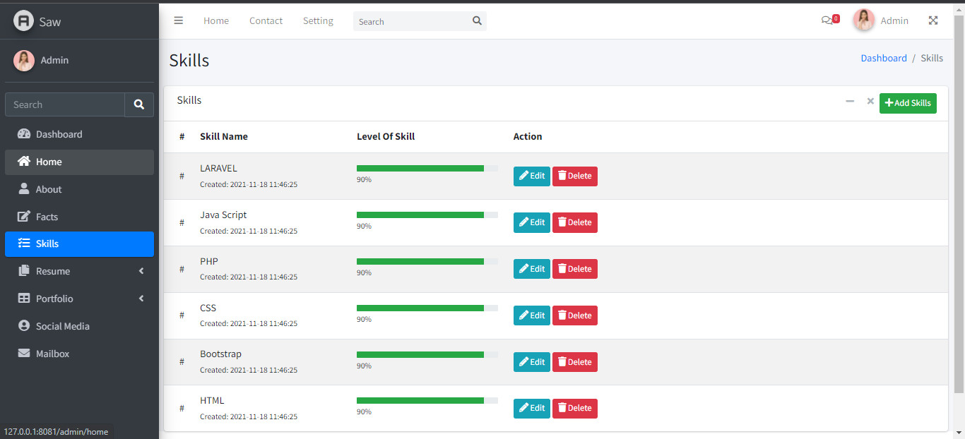 تصميم وبرمجة موقع شخصي