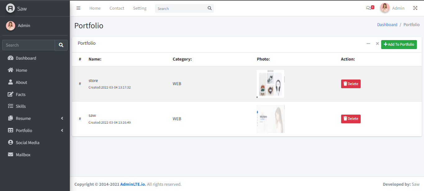 تصميم وبرمجة موقع شخصي