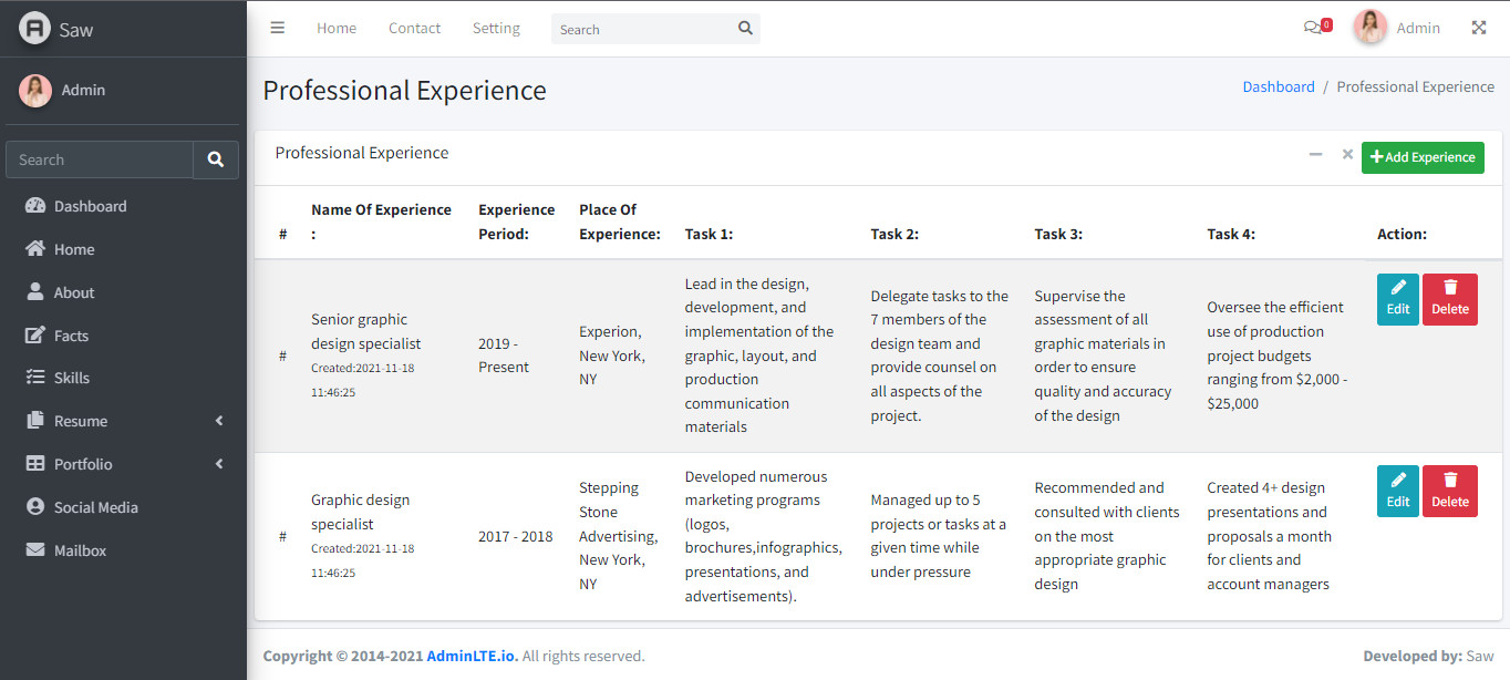 تصميم وبرمجة موقع شخصي