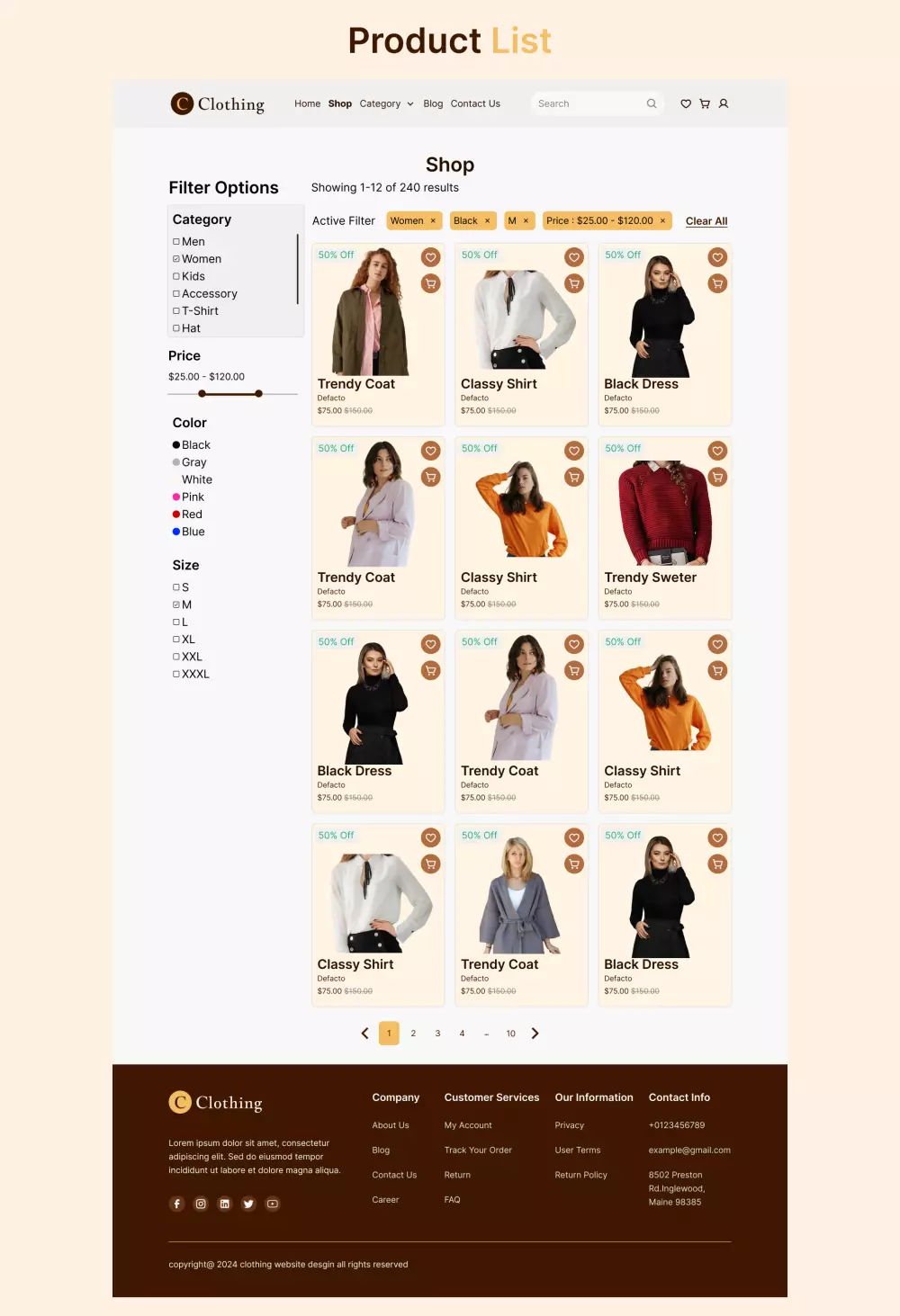 Fashion Landing Page (صفحه هبوط)