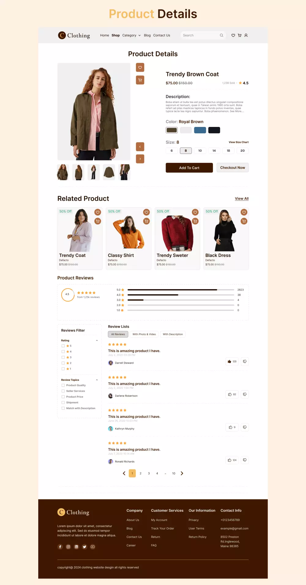 Fashion Landing Page (صفحه هبوط)