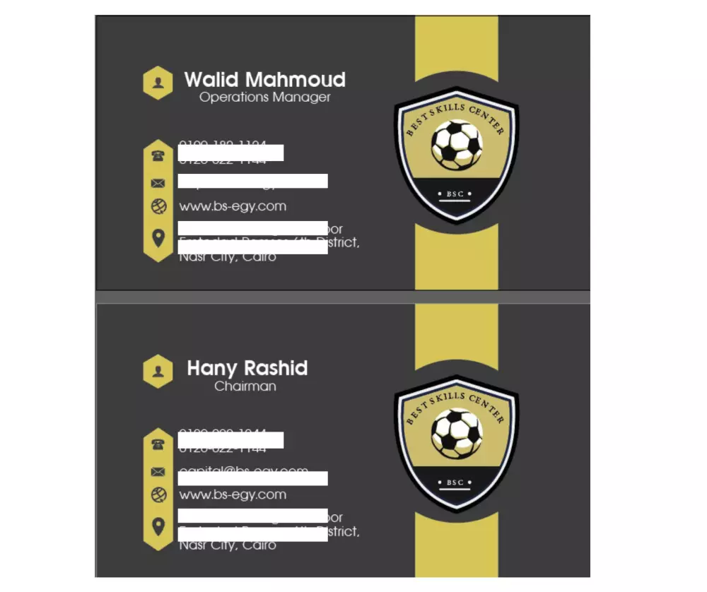 تصميم بطاقات عمل -Business Card