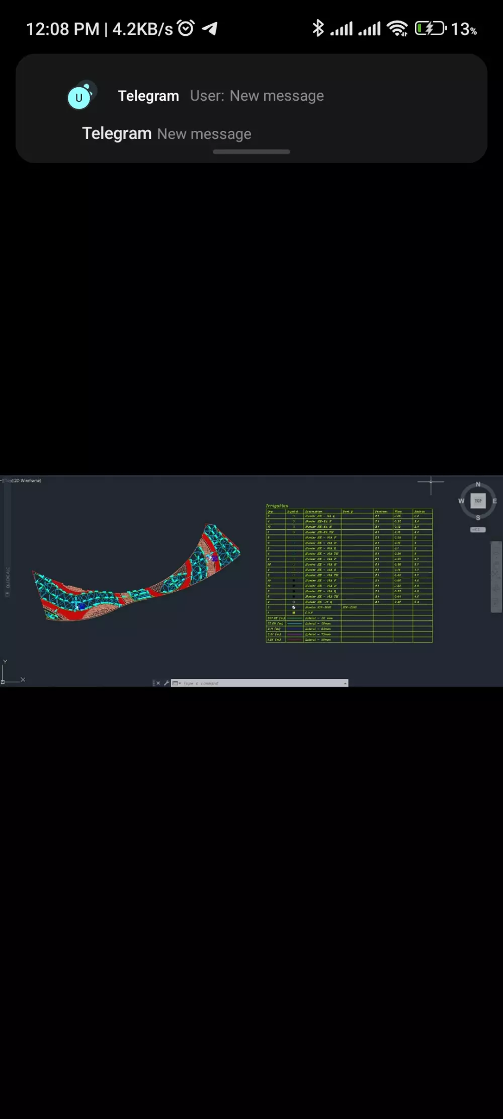Design Irrigations system net whith hydrolic Loses sheet wtih Auto Cad