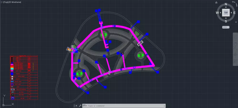 Design Irrigations system net whith hydrolic Loses sheet wtih Auto Cad