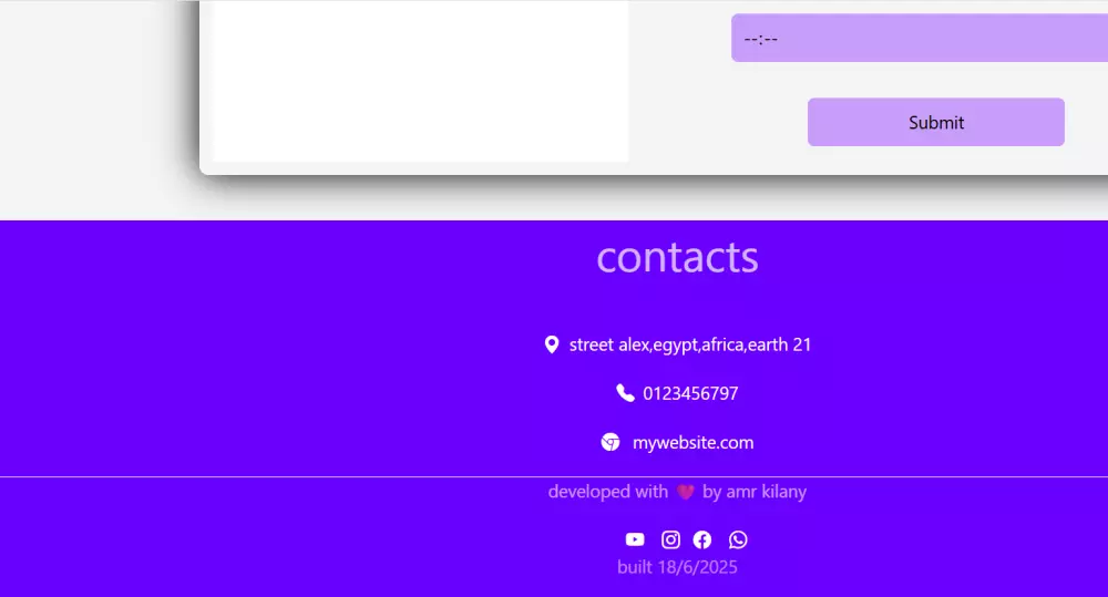 تطوير صفحة هبوط باستخدام html css js/tailwind css