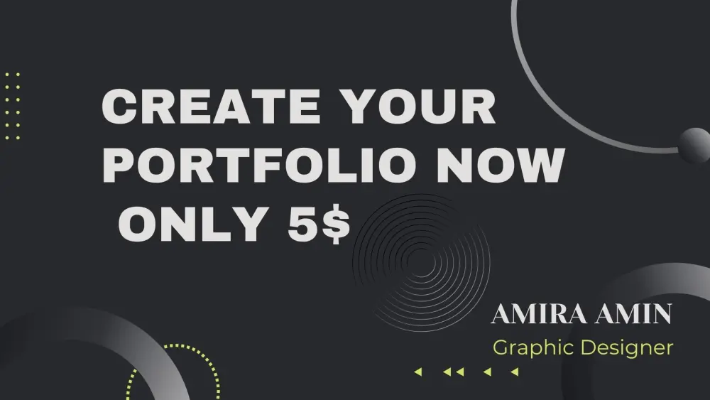 تصميم بورتفوليو احترافي وجذاب (5 شرائح) لعرض مهاراتك بـ 5$ فقط