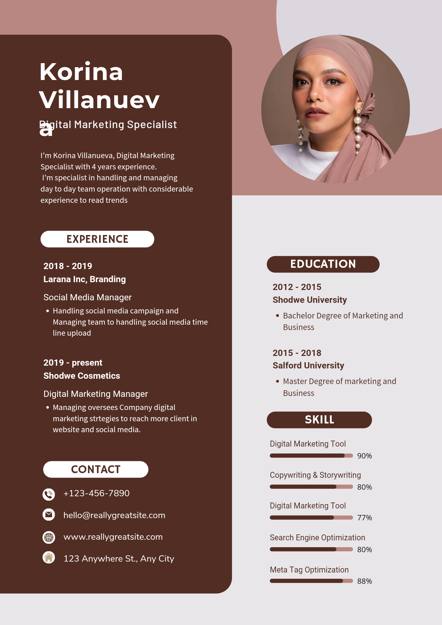 تصميم و تنفيذ CV احترافي باللغتين العربية و الانجليزية