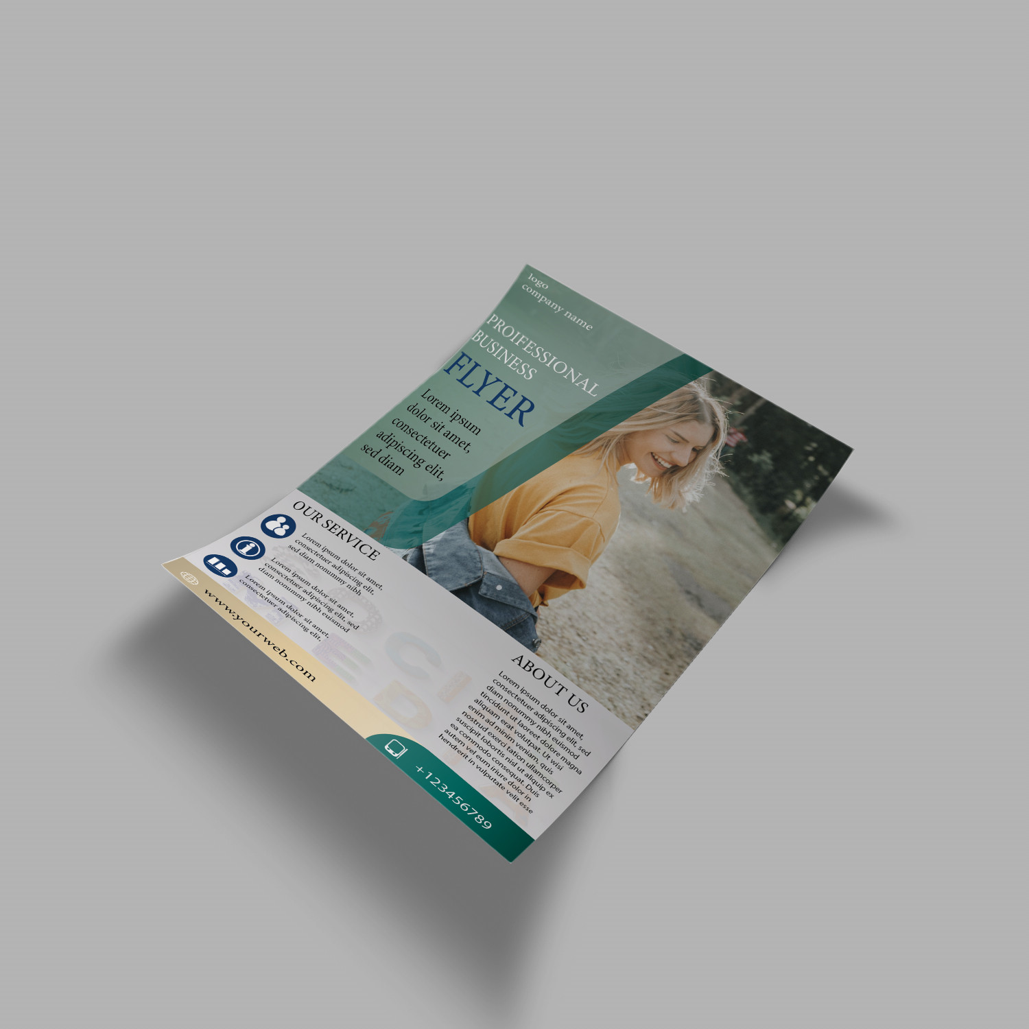 تصميم فلاير تعريفي احترافي