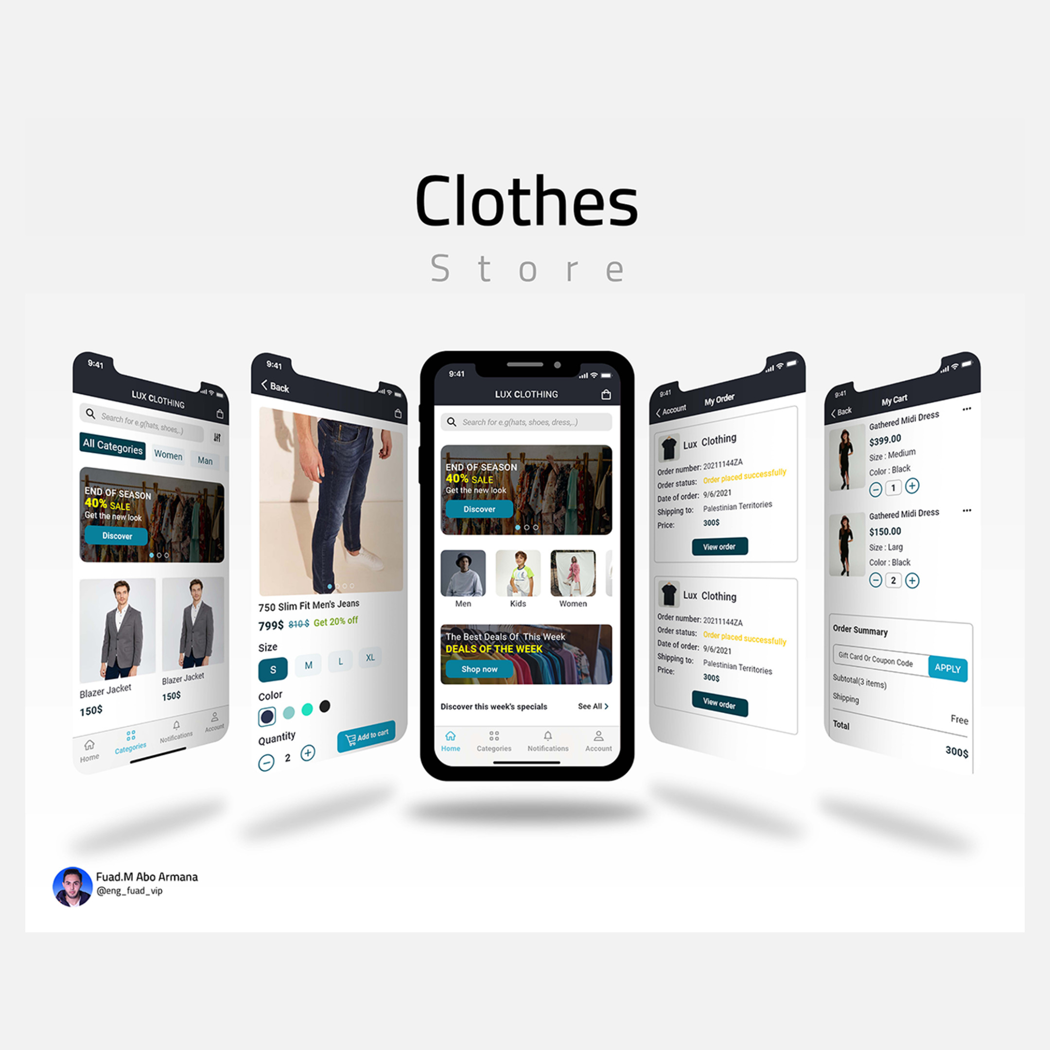 تصميم واجهات المستخدم ( UX / UI) Android, Ios و Web