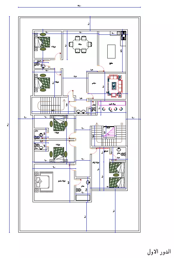 تصميم انشائي سكني احترافي 2d
