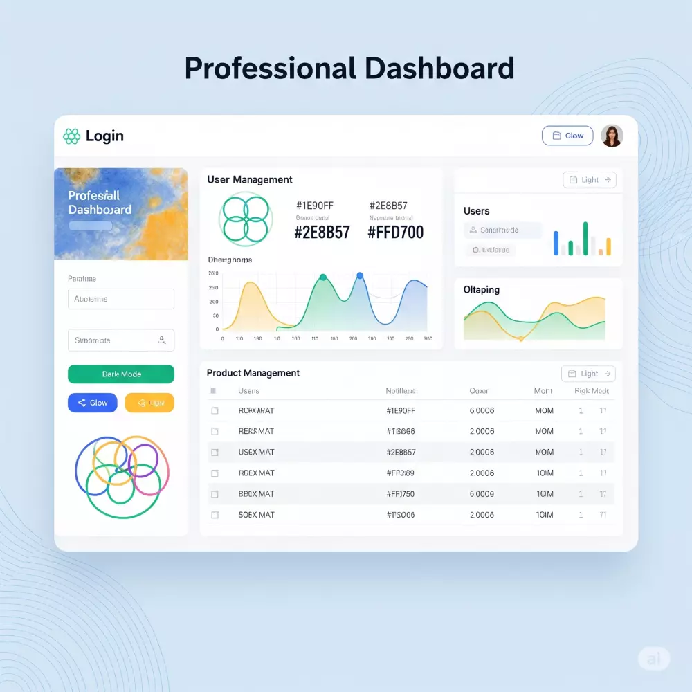 لوحة تحكم احترافية ومتجاوبة باستخدام React