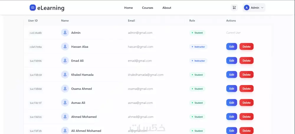 برمجة موقع تعليمي لعرض الكورسات باستخدام Mern Stack