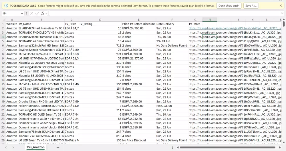 استخراج البيانات من مواقع الانترنت آليا Web Scraping
