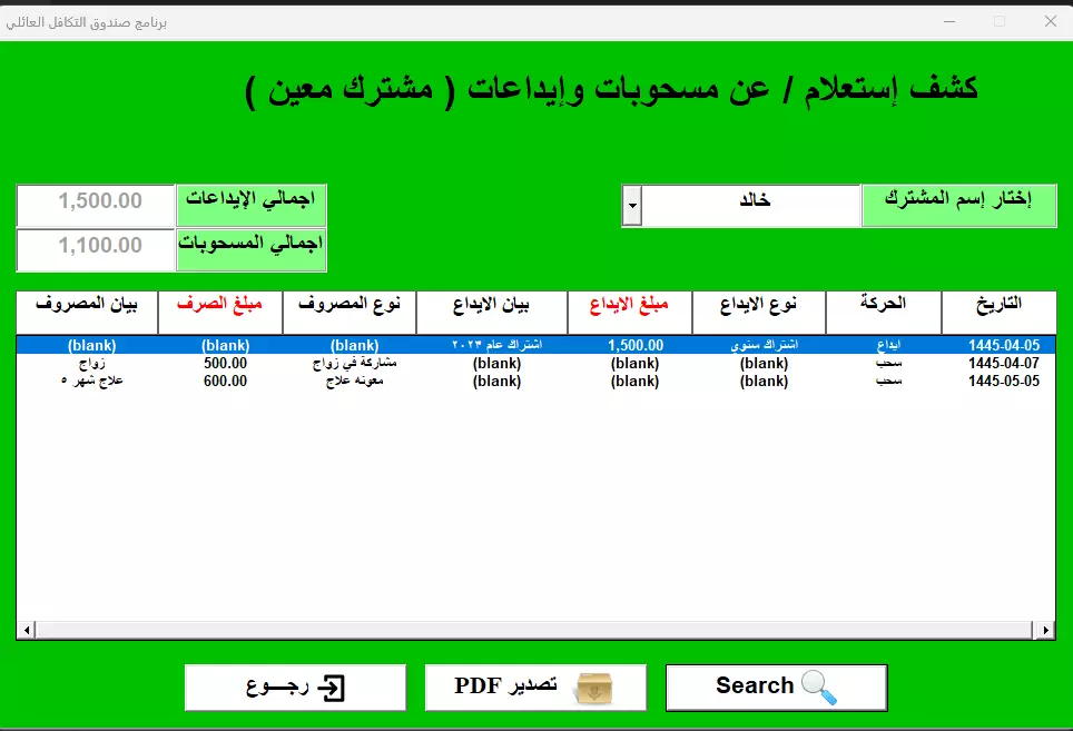 برنامج صندوق التكافل العائلي