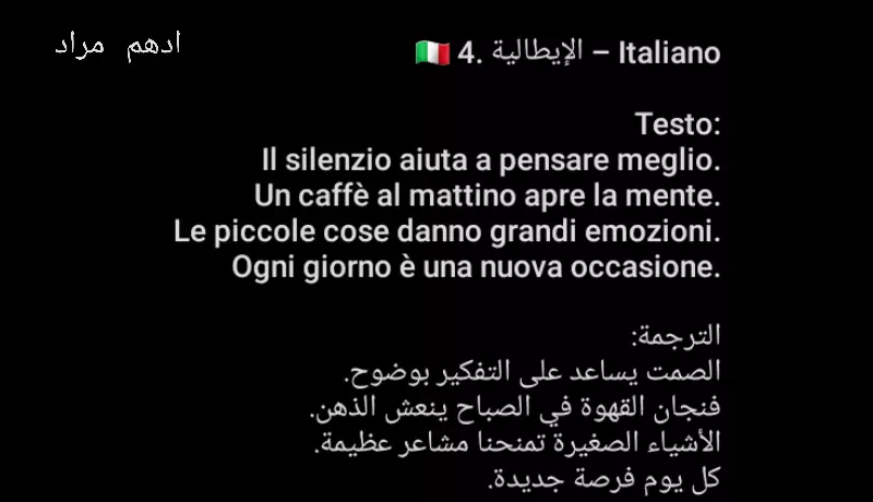 ترجمة احترافيه ل(الإيطاليه- الفرنسيه - الانجليزيه- الاسبانيه)