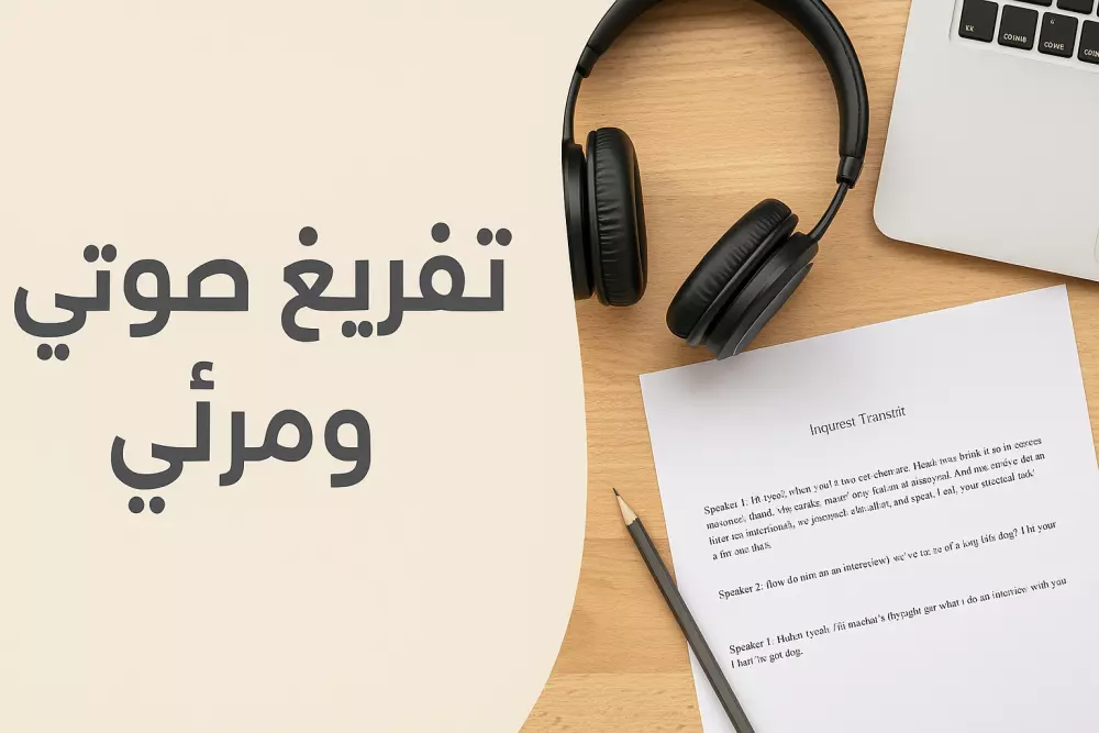 تفريغ إحترافي للملفات الصوتية او الفيديوهات إلى نص مكتوب بدقة وسرعة