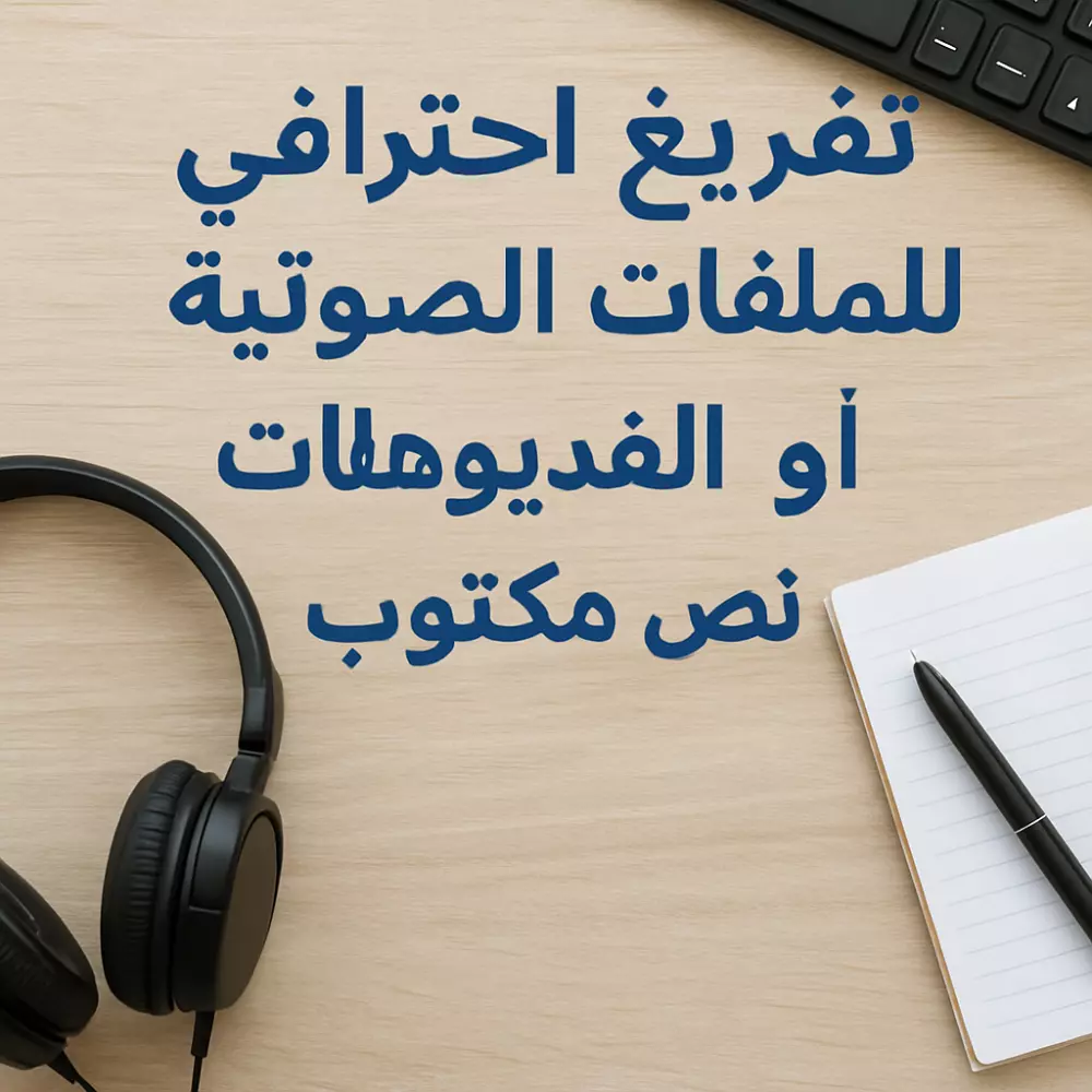 تفريغ إحترافي للملفات الصوتية او الفيديوهات إلى نص مكتوب بدقة وسرعة