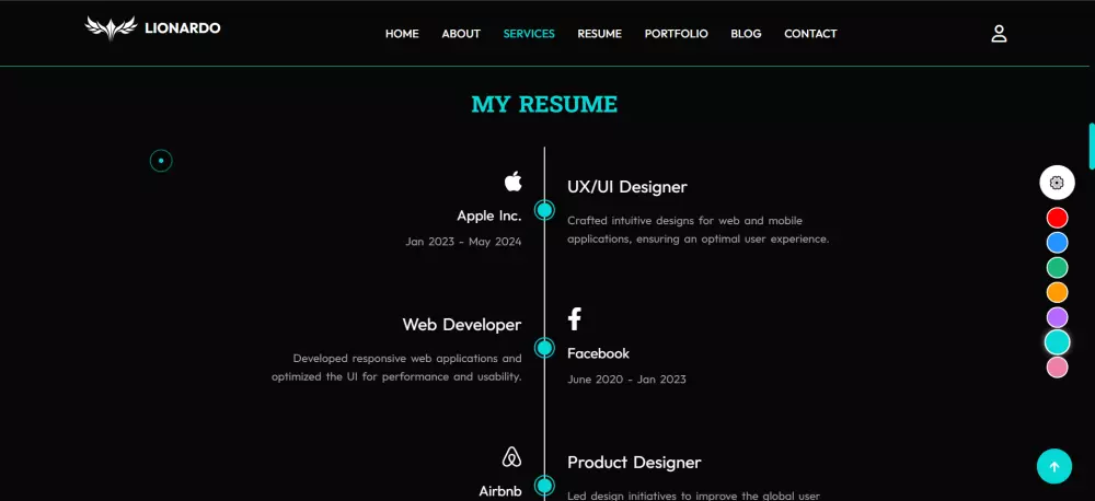 موقع شخصي (Portfolio) أحترافى لعرض أعمالك