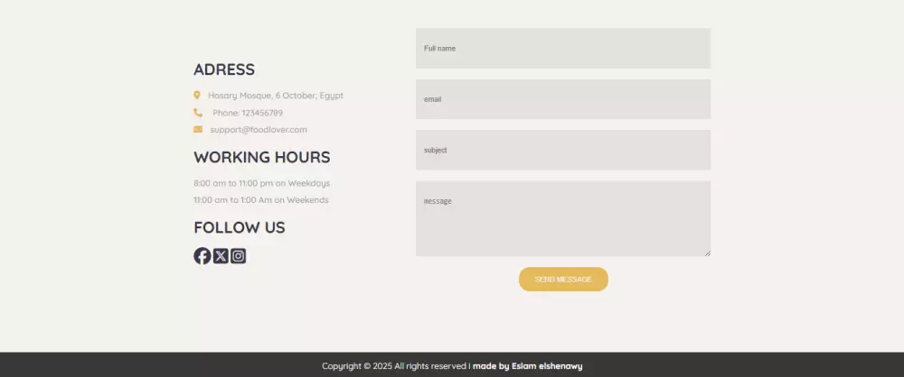 تصميم موقع إلكتروني إحترافي Html css javascript