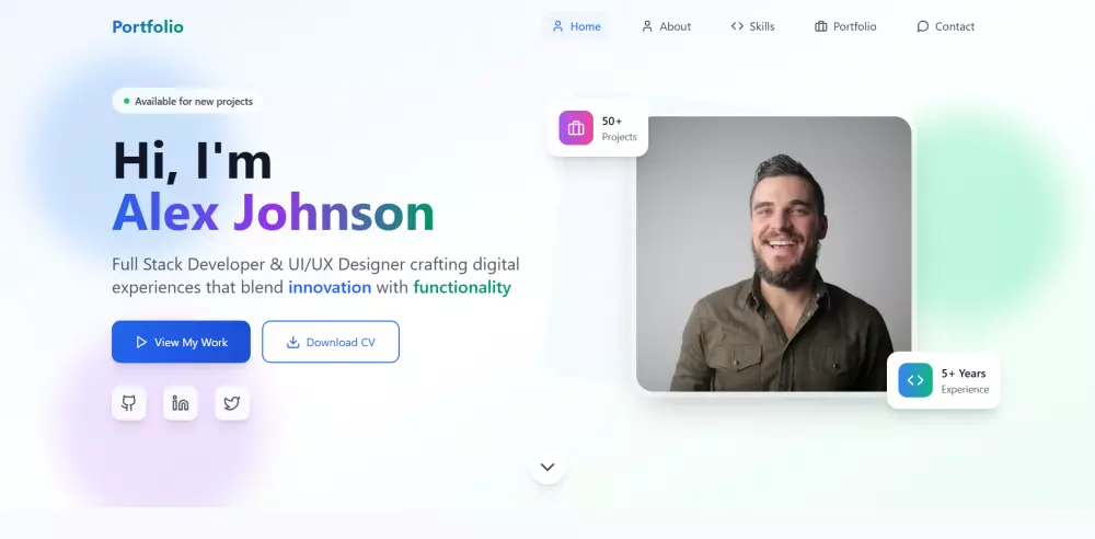 تصميم موقع شخصي احترافي على Figma