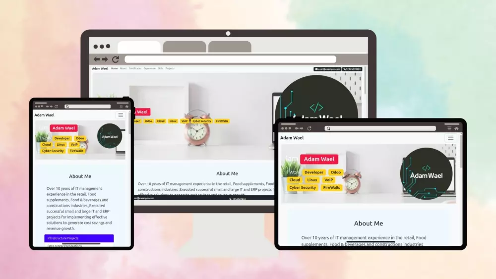 عمل موقع الكتروني باستخدام html css js