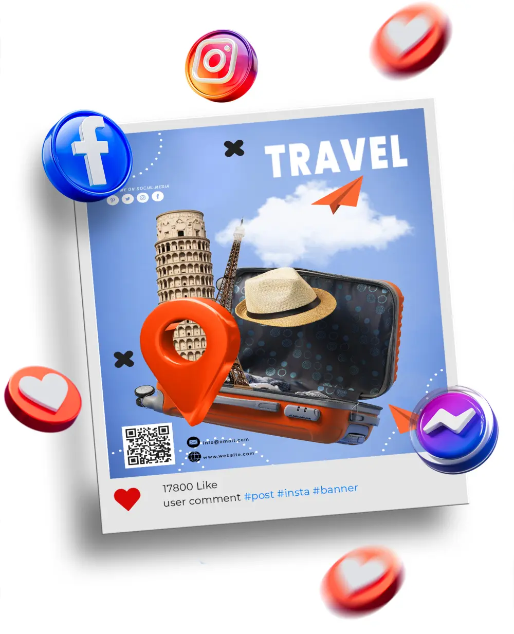 سأقوم بتصميم منشورات التواصل الاجتماعي الإبداعية وإعلانات الفيسبوك ومنشورات الانستغرام والقصص وصور الإعلانات