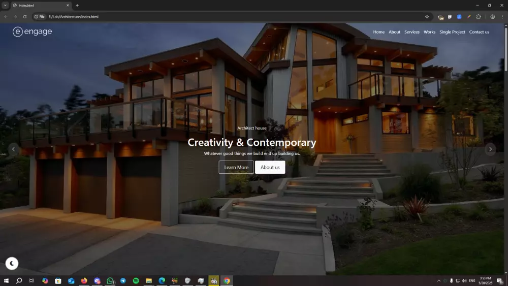 تصميم صفحة ويب باستخدام HTML, CSS, JS