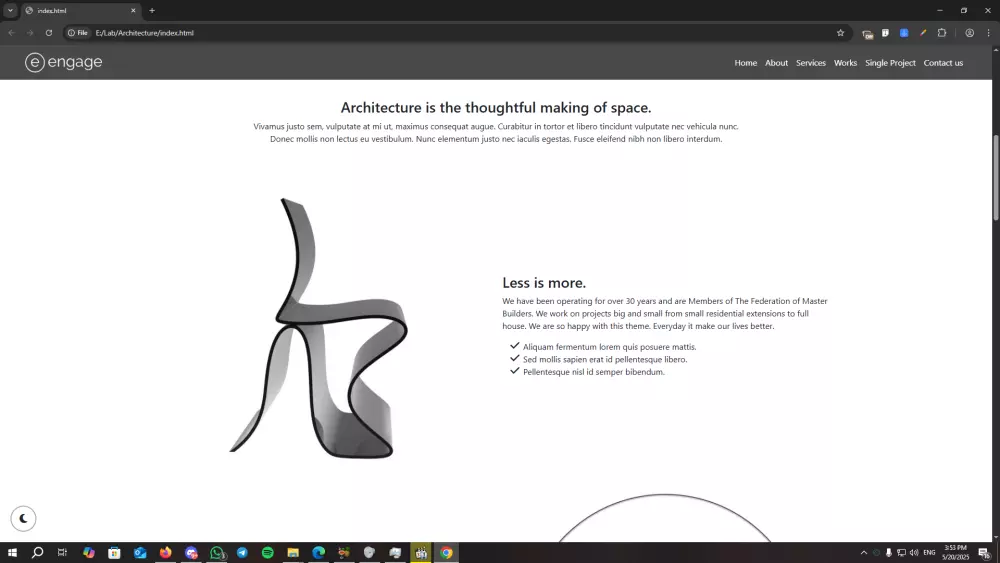 تصميم صفحة ويب باستخدام HTML, CSS, JS