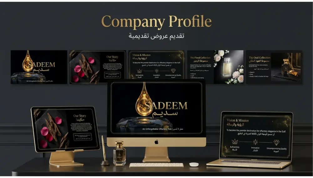 تصميم عروض تقديمية PowerPoint احترافية تعليمي، بحثي وبروفايل