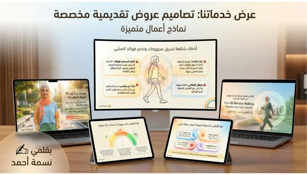 تصميم عروض تقديمية PowerPoint احترافية تعليمي، بحثي وبروفايل