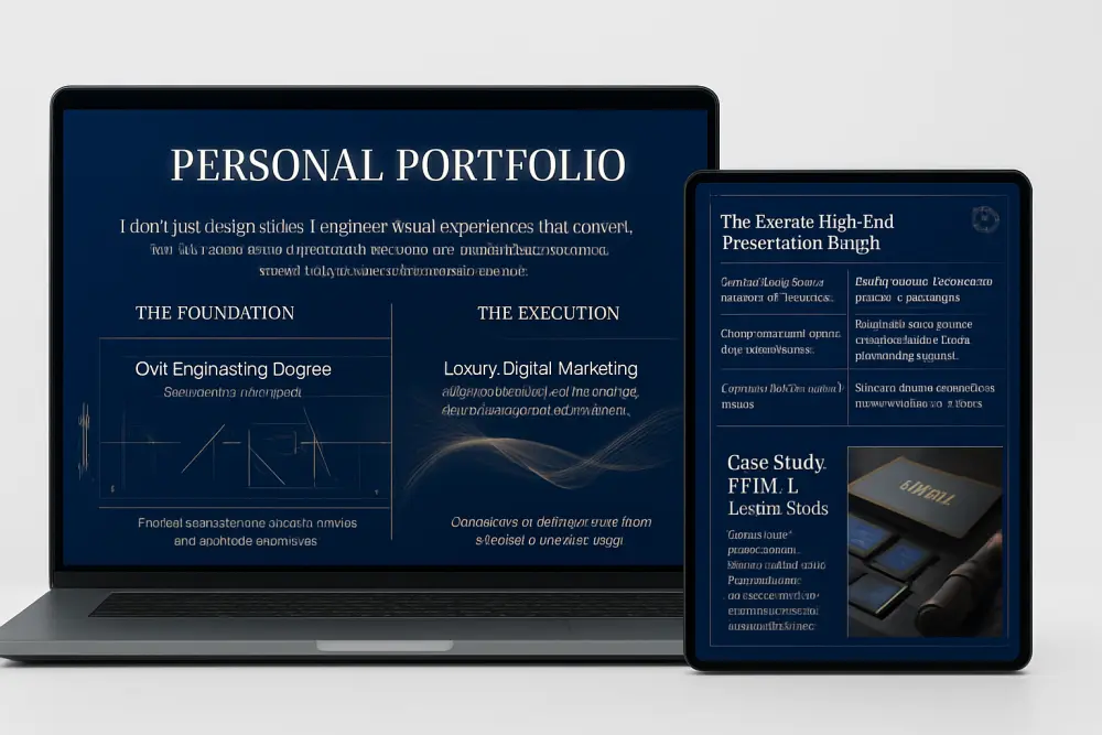 تصميم عروض تقديمية PowerPoint احترافية تعليمي، بحثي وبروفايل