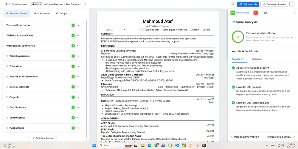 إعداد بروفايل LinkedIn احترافي ومتوافق مع الـ ATS