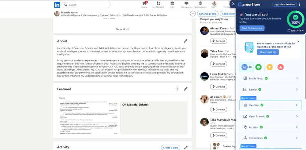 إعداد بروفايل LinkedIn احترافي ومتوافق مع الـ ATS