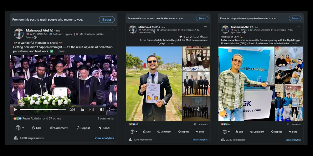 سأكتب منشورات LinkedIn احترافية لزيادة التفاعل وبناء البراند