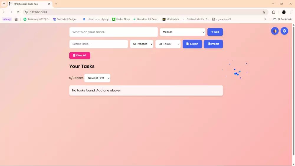 تطبيق To-Do List يساعدك تركز وتنجز – بتصميم عصري ومتجاوب