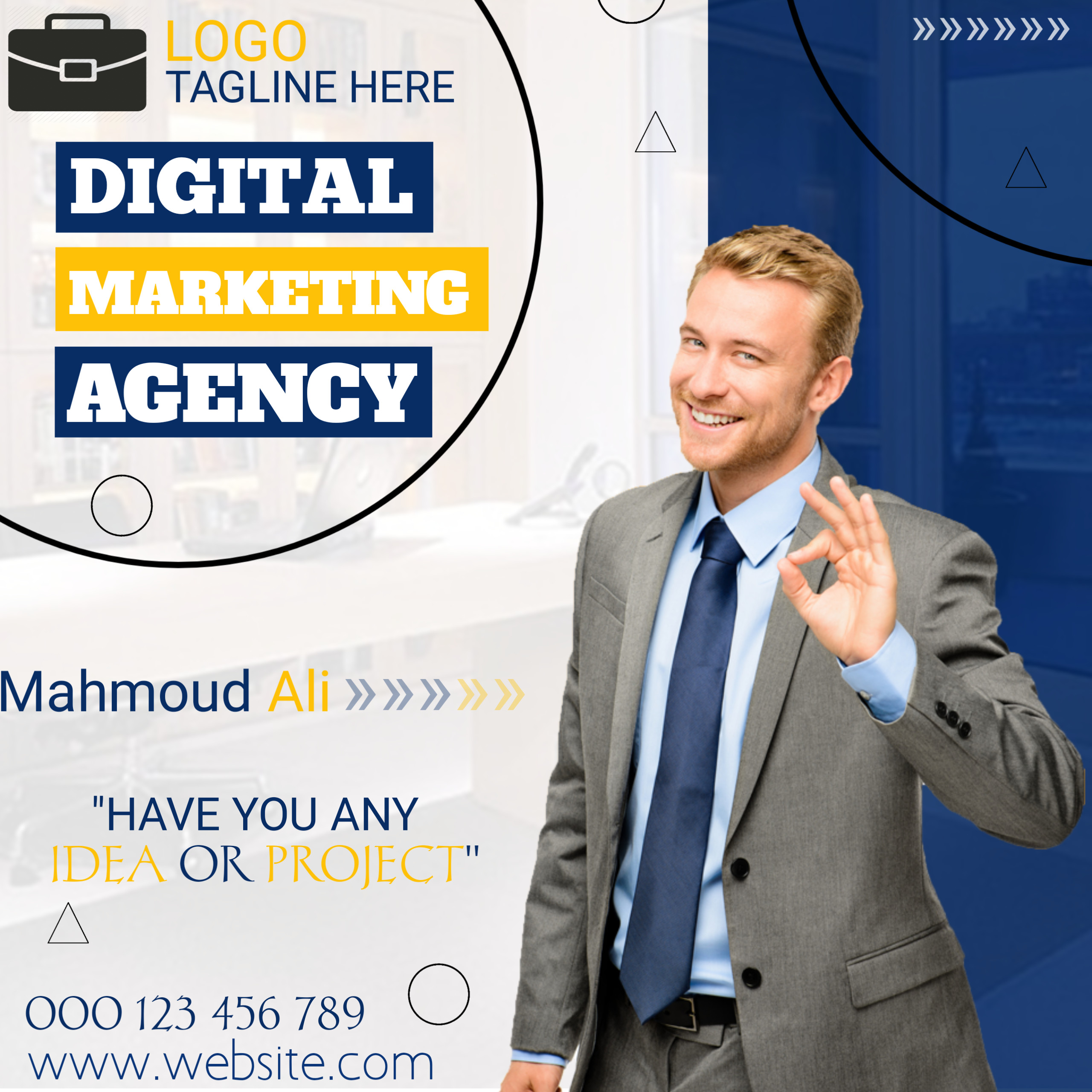 تصميم دعائى ل Business man