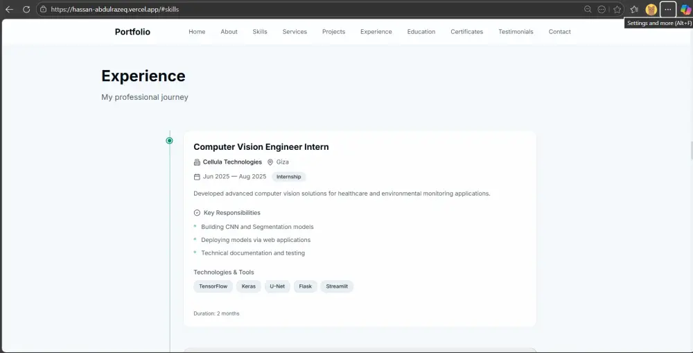 تصميم بورتفوليو شخصي إلكتروني على شكل موقع متعدد الصفحات (Website Portfolio)