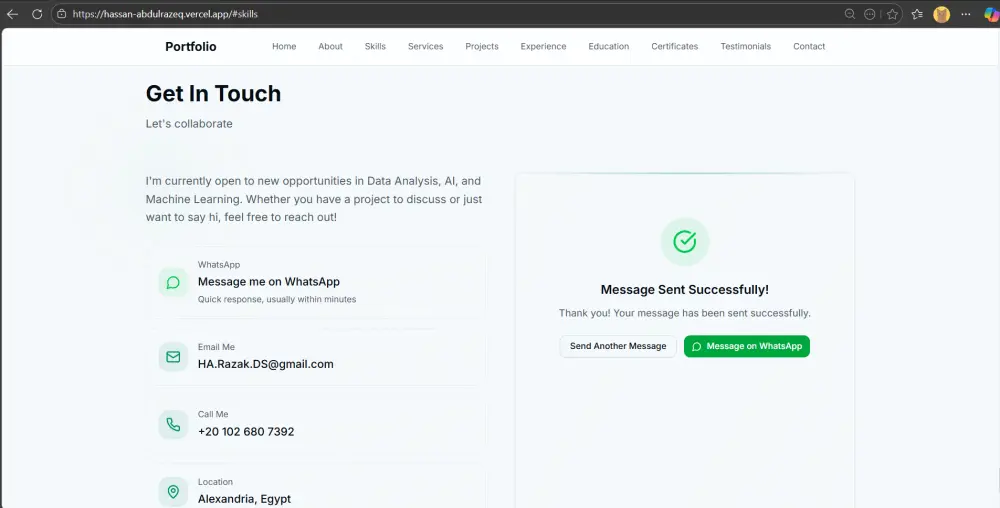 تصميم بورتفوليو شخصي إلكتروني على شكل موقع متعدد الصفحات (Website Portfolio)