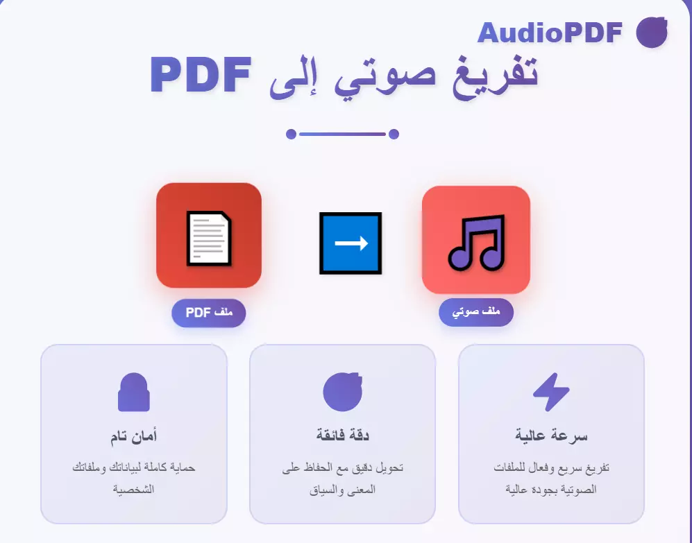 تفريغ محتوى ملف صوتى الى ملف ورد word او pdf
