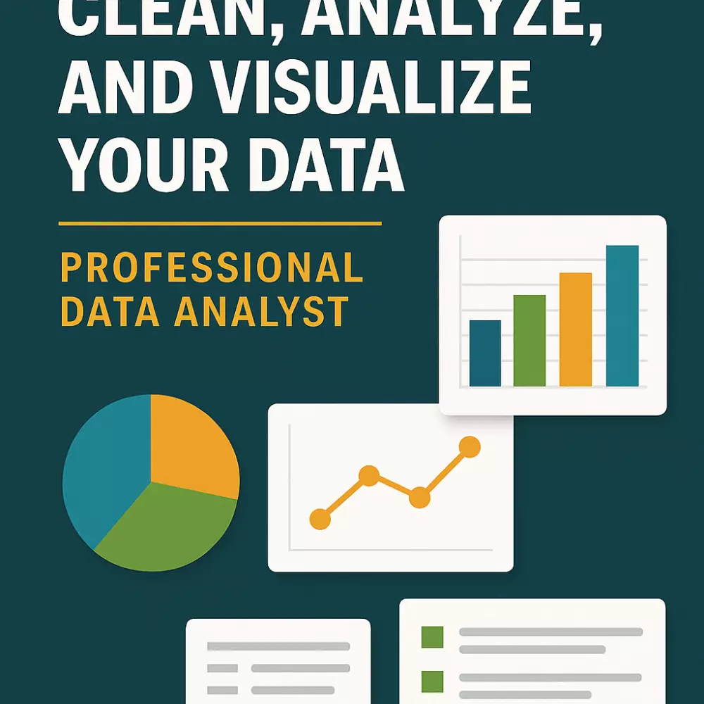 سأقوم بتنظيف بياناتك وتحليلها وتصورها باستخدام Excel أو Power BI أو Tableau