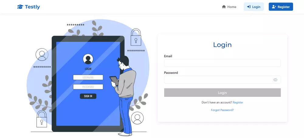 إنشاء موقع اختبارات تفاعلية مثل Testly