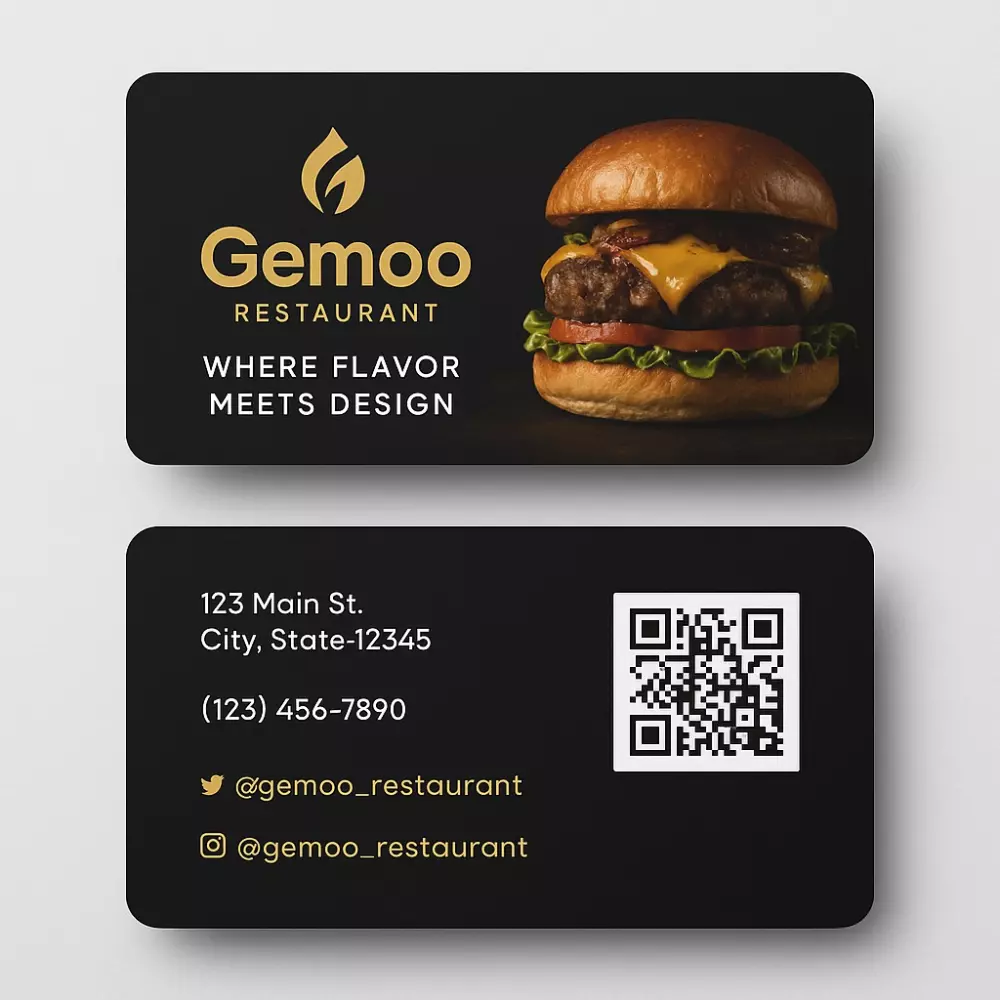 تصميم بطاقة أعمال احترافية بجودة عالية (وجه أمامي وخلفي)