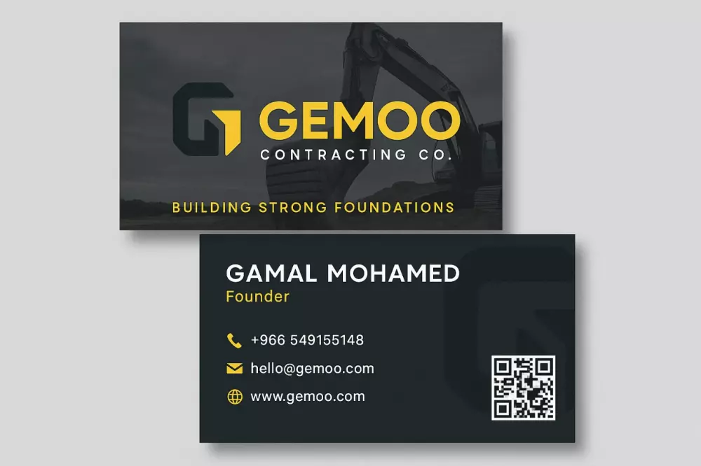 تصميم بطاقة أعمال احترافية بجودة عالية (وجه أمامي وخلفي)