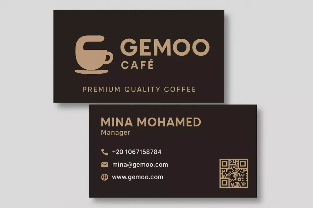 تصميم بطاقة أعمال احترافية بجودة عالية (وجه أمامي وخلفي)