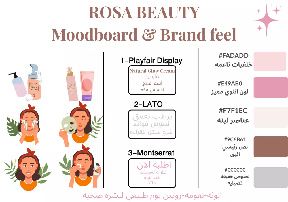 بيع شعار احترافي جاهز لمنتج عناية بالبشرة – Natural Glow Cream