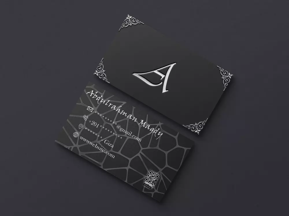 تصميم بطاقات اعمال احترافية بأسلوب عصرى مميز بوجه امامى وخلفى