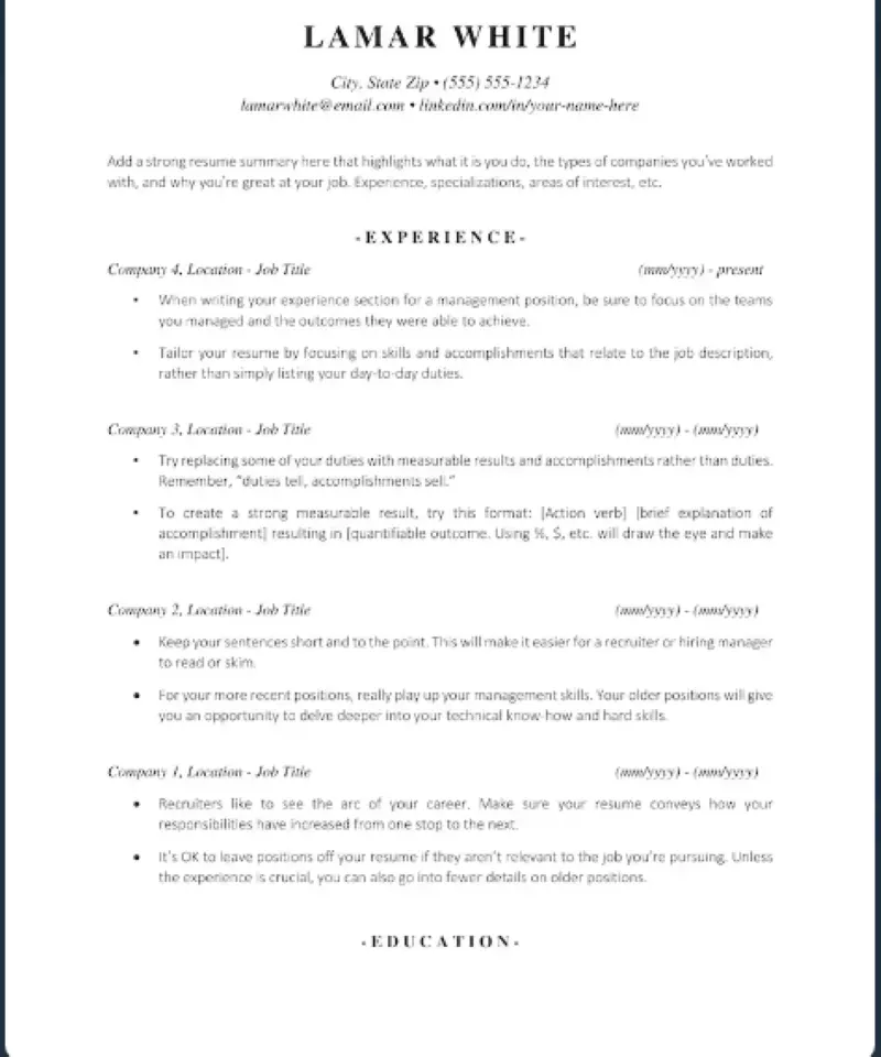 تصميم سيرة ذاتية اكاديمية متوافقة مع نظام ال ATS مع إجراء تقييم علي النظام